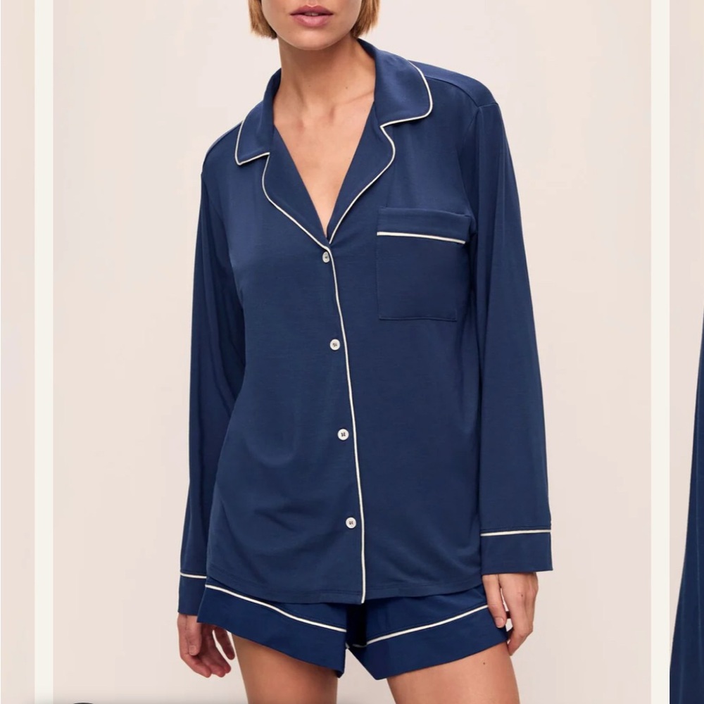 Eberjey Black and White Pajama Set